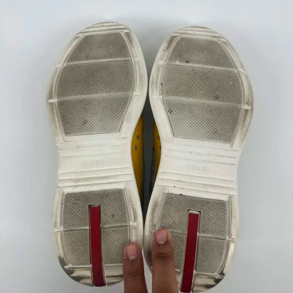 Prada America's Cup Yellow Patent Leather Sneakers Prada Size 9 / US 10M - Picture 4 of 8